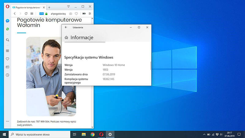 Aktualizacja Windows 10 wołomin